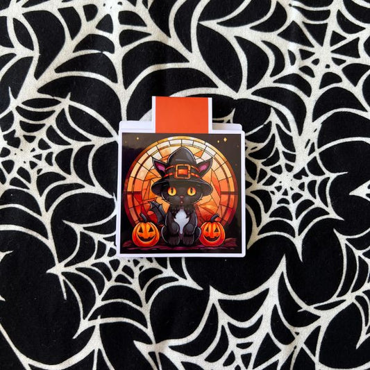 Meow-o-Lantern Magnetic Bookmark