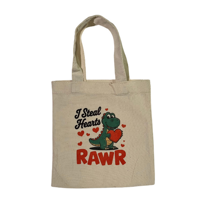 I Steal Hearts Dinosaur Mini Tote Bag