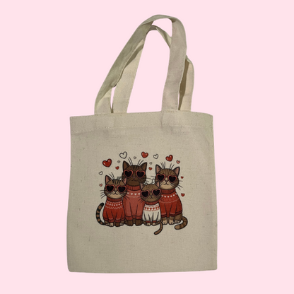Meow Love You Mini Tote Bag